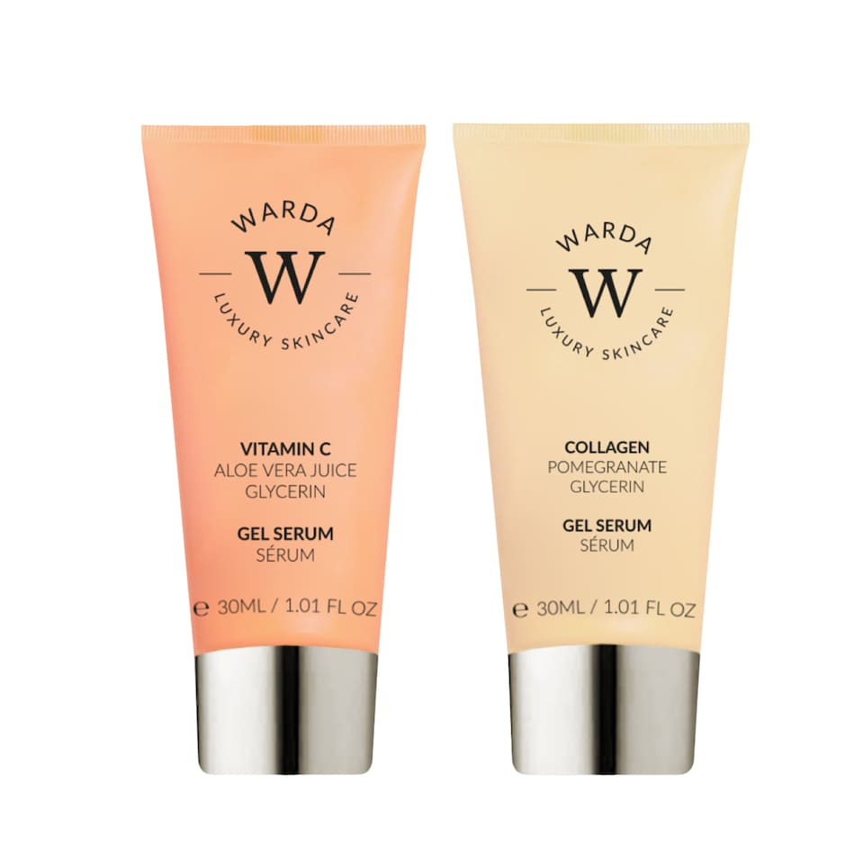 Warda Luxury Skincare Skin Glow Boost Vitamin C Gel Serum 30ml + Skin Lifter Boost Collagen Gel Serum 30ml