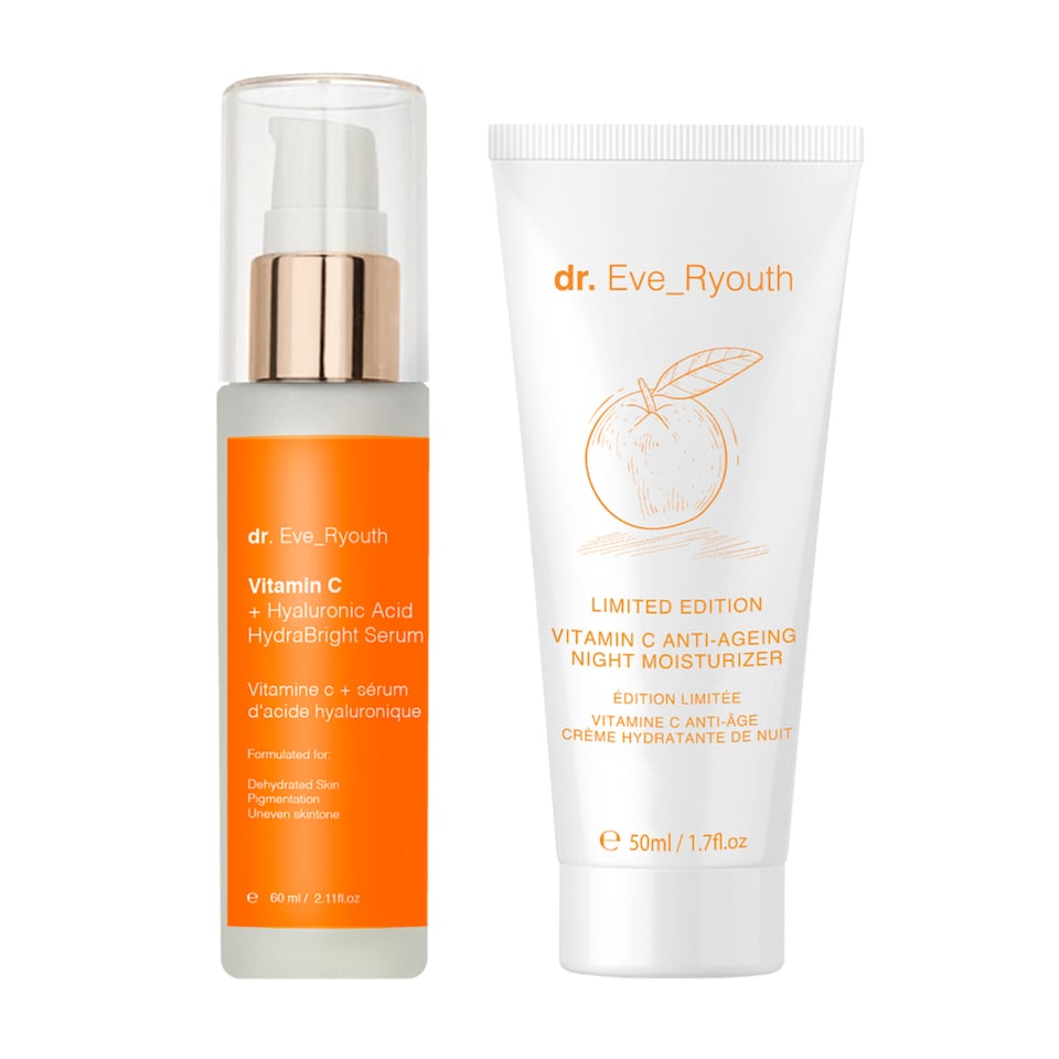 Dr. Eve_Ryouth Vitamin C Night Moisturizer (Limited Edition) + Vitamin C + Hyaluronic Acid Hydrabright Serum 60ml