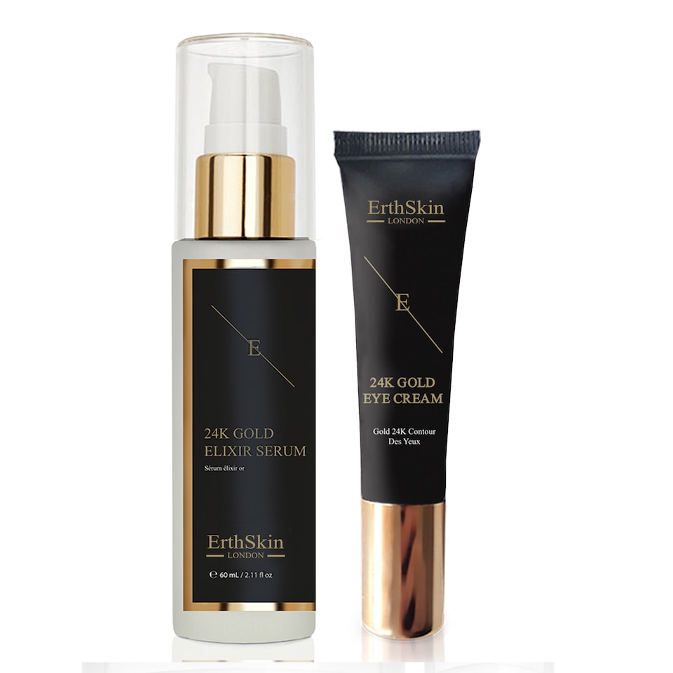 Erth Skin London 24K Wrinkle Focus Elixir Serum & Eye Cream duo
