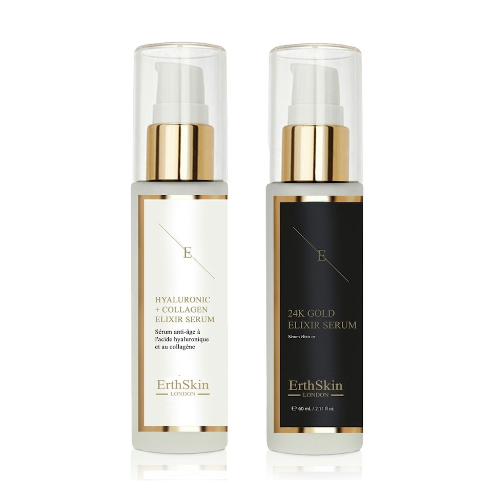 Anti-Wrinkle Elixir Serum 24K Gold - 60ml + Hyaluronic Acid & Collagen Serum - 60ml
