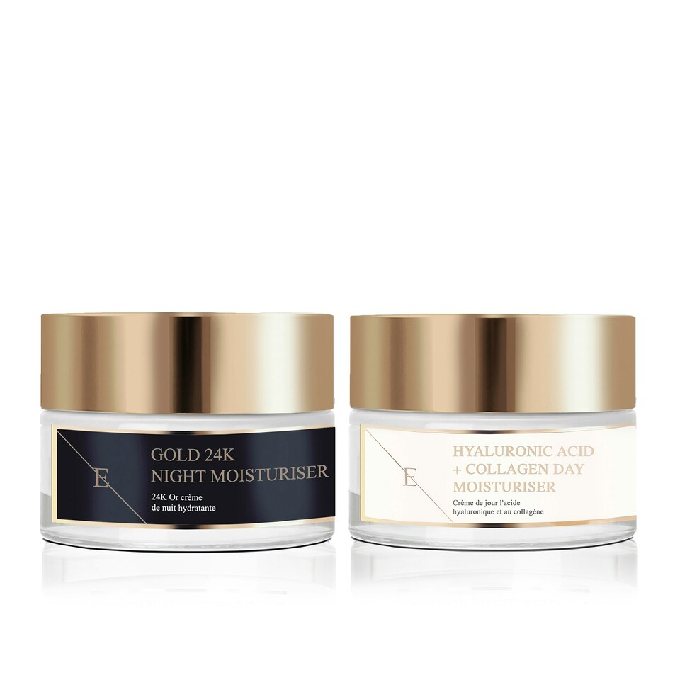 Anti-Wrinkle Night Moisturiser 24K Gold - 50ml + Hyaluronic Acid & Collagen Amino Acids Day Cream