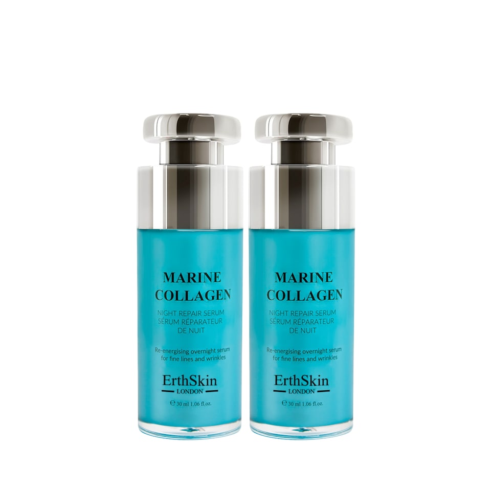 2X Erth Skin London Marine Collagen Night Repair Serum 30ml