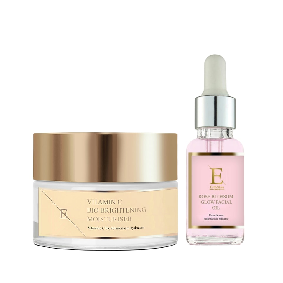Rose Blossom Glow Facial Oil 30ml + Vitamin C Bio Brightening Moisturiser 50ml