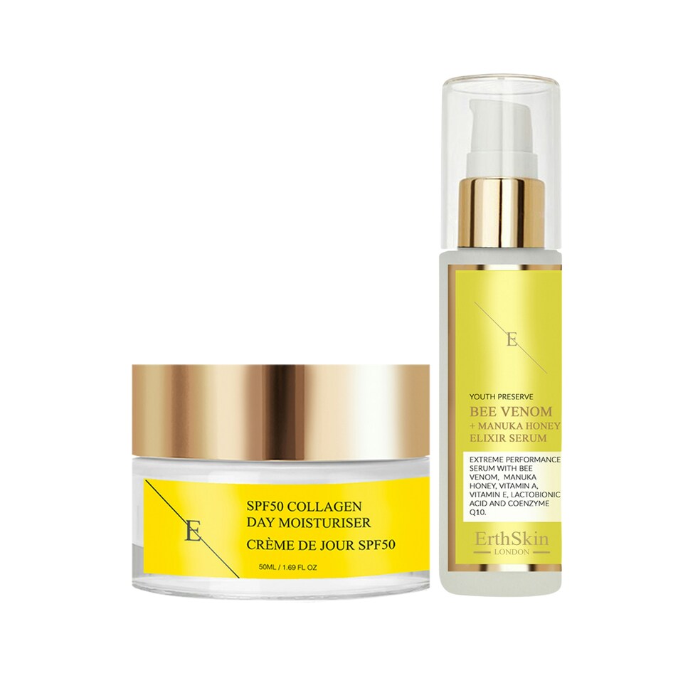 Bee Venom + Manuka Honey Elixir Serum 60ml + Spf50 Collagen Day Cream 50ml