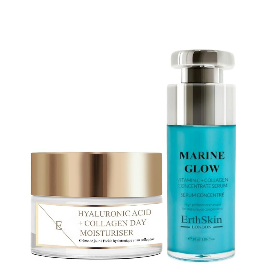 Marine Glow Vitamin C + Collagen Concentrate Serum 30ml + Hyaluronic Acid & Collagen Day Cream 50ml