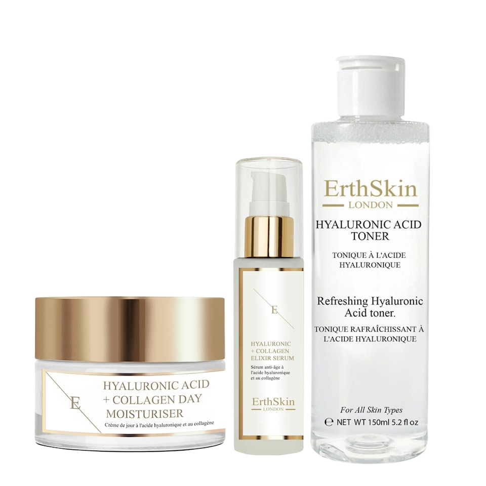 Refreshing Hyaluronic Acid Toner 150ml + Hyaluronic Acid & Collagen Serum - 60ml + Hyaluronic Acid & Collagen Day Cream 50ml