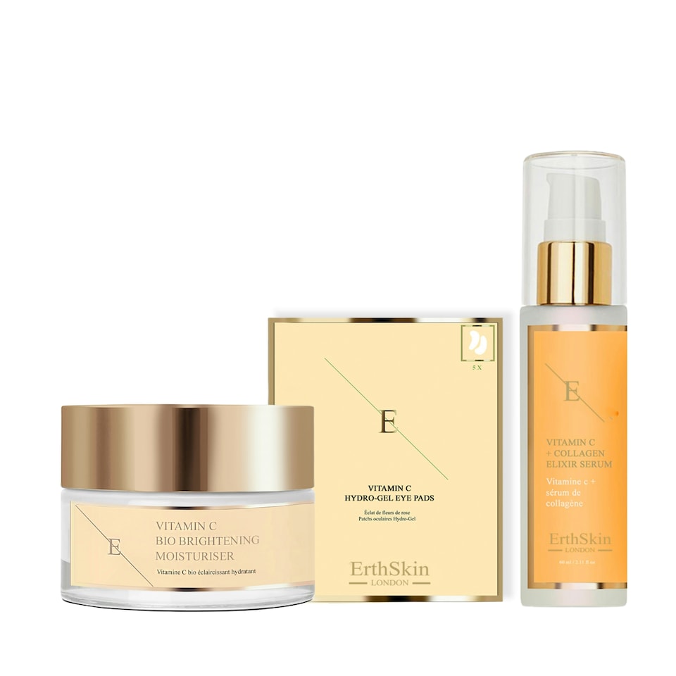 Vitamin C + Collagen Elixir Serum 60ml + Vitamin C Bio Brightening Moisturiser 50ml + Vitamin C Hydrogel Eye Pads X 5