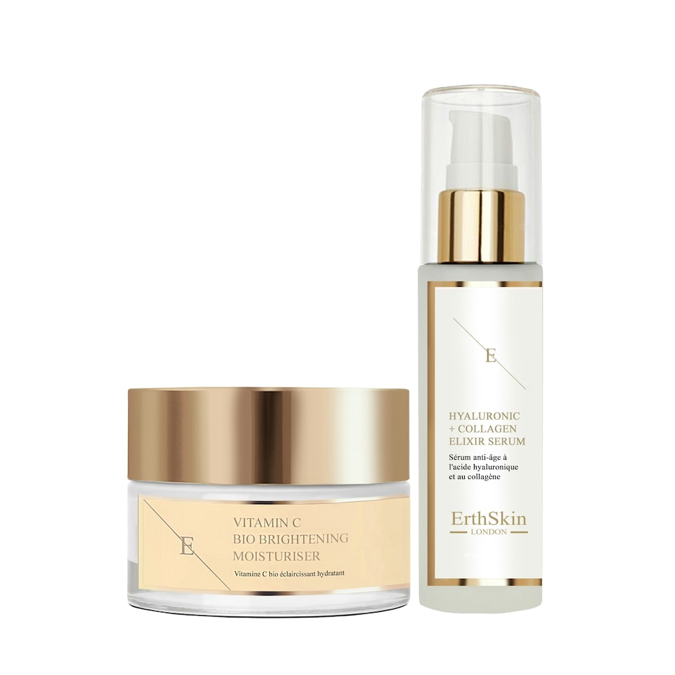 Vitamin C Bio Brightening Moisturiser 50ml + Hyaluronic Acid & Collagen Serum - 60ml