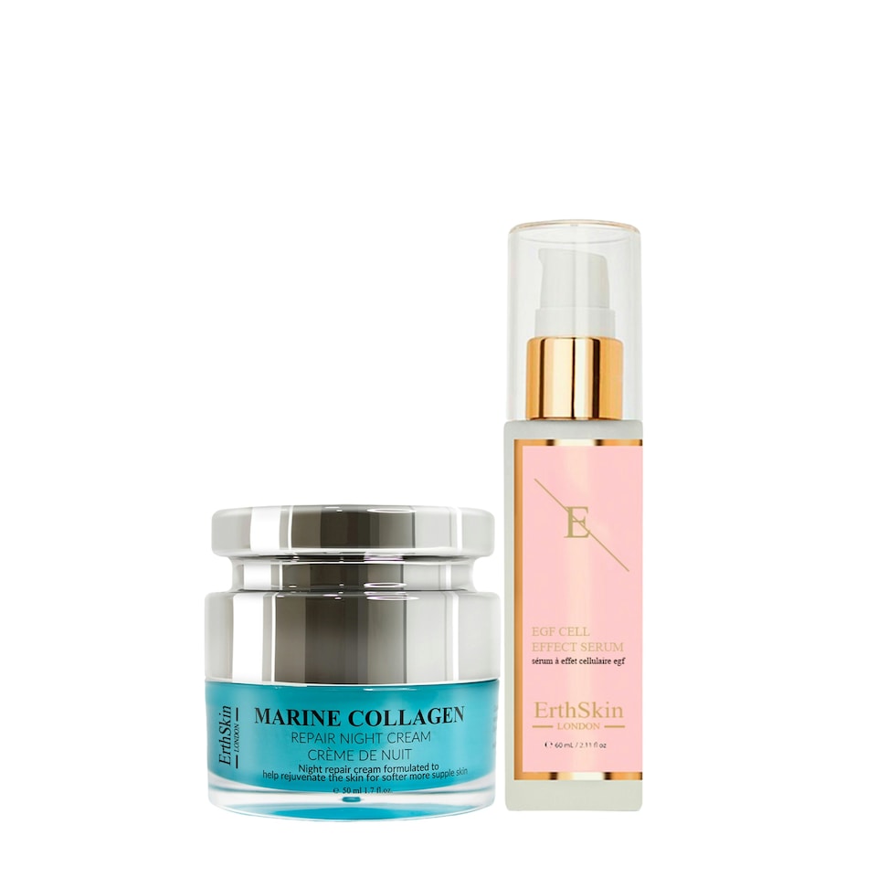 Egf Cell Effect Serum 60ml +Marine Collagen Night Cream 50ml
