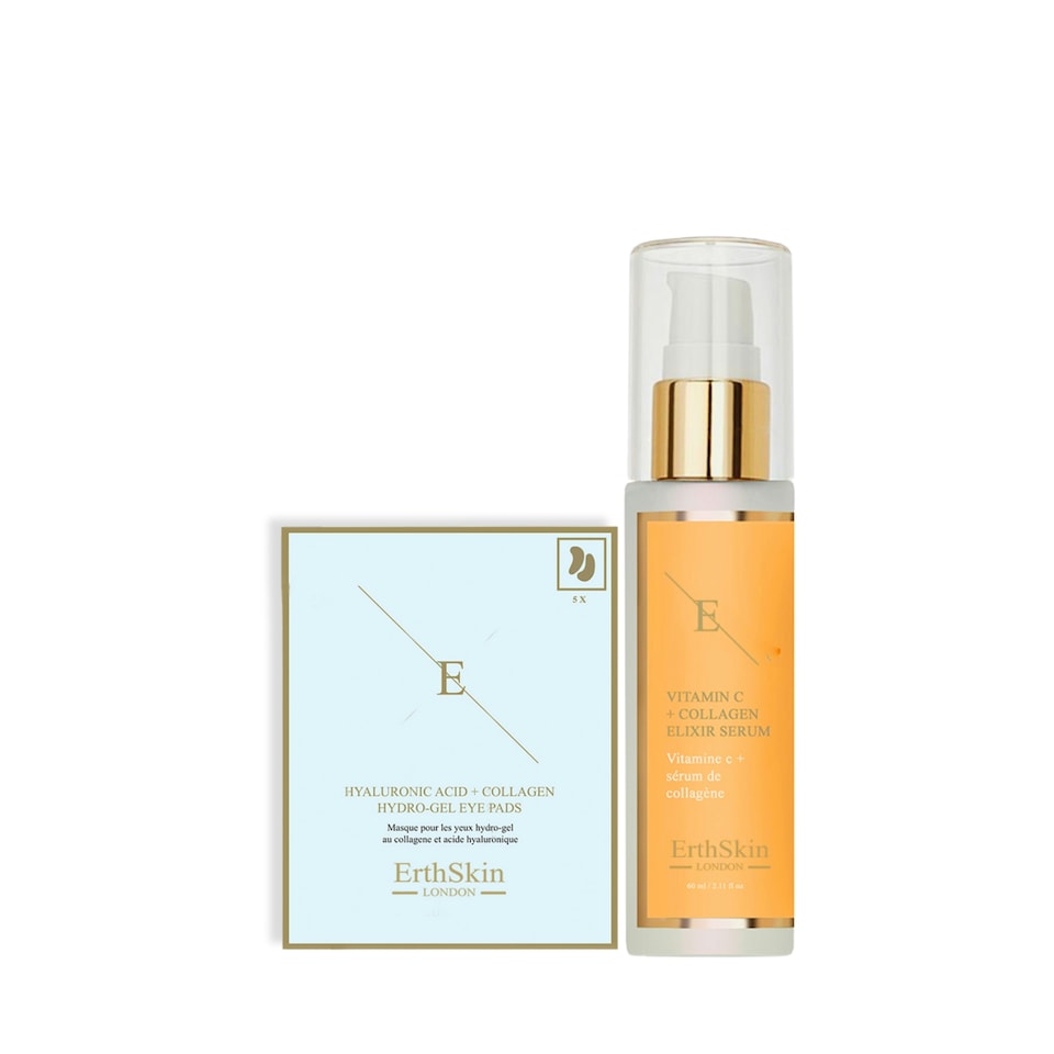 Vitamin C + Collagen Elixir Serum 60ml + Hyaluronic Acid + Collagen Hydrogel Eye Pads 5 X 2