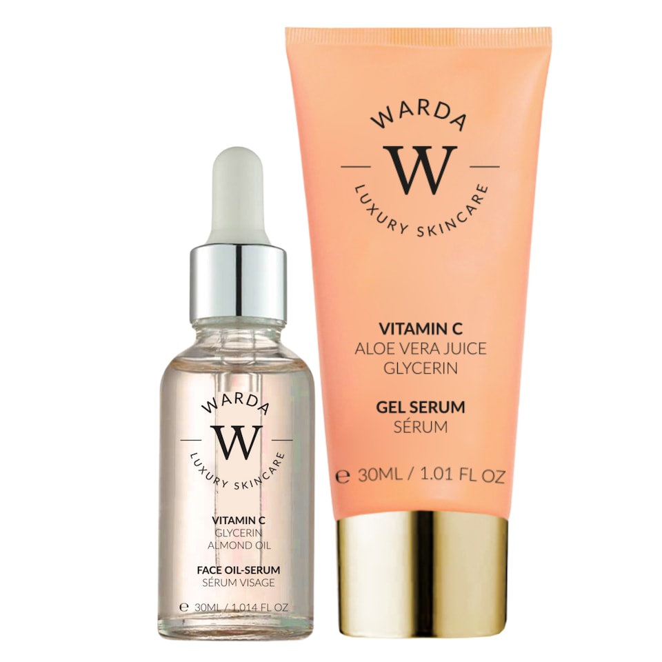 Warda Luxury Skincare Vitamin C Glow Boost Oil-Serum 30ml + Skin Glow Boost Vitamin C Gel Serum 30ml