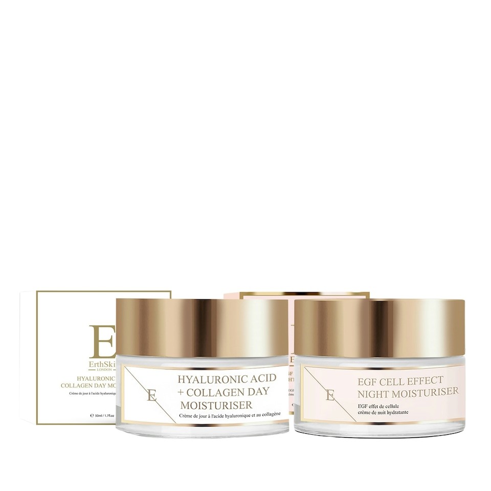 Hyaluronic Acid & Collagen Day Cream + Egf Cell Effect Night Moisturiser 50ml