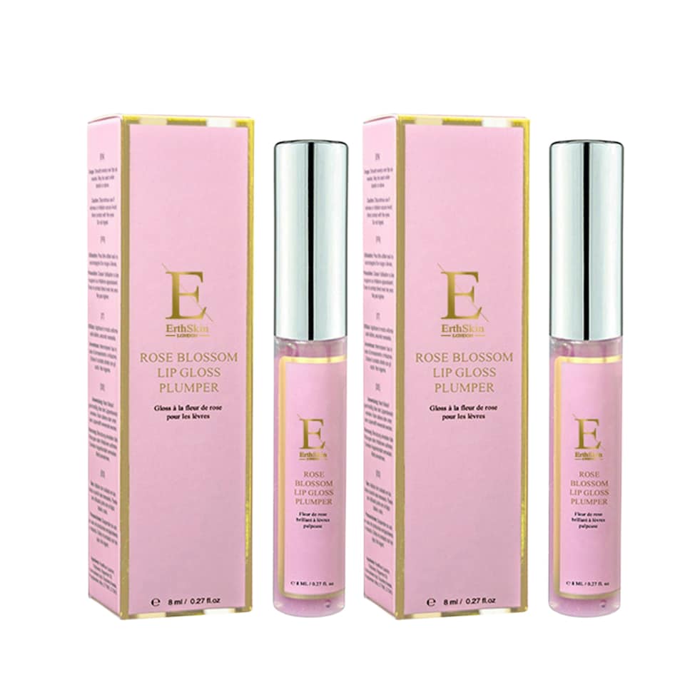2 X Rose Blossom Lip Gloss Plumper 8ml | Pink | 9.99
