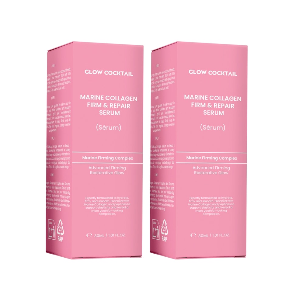 Glow Cocktail 2x Marine Collagen Firm & Repair Serum 30ml