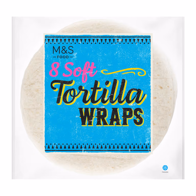 M&S 8 Soft Tortilla Wraps