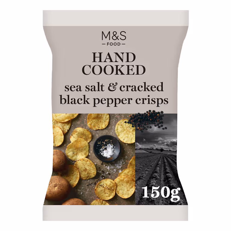 M&S Hand Cooked Sea Salt & Cracked Black Pepper Crisps