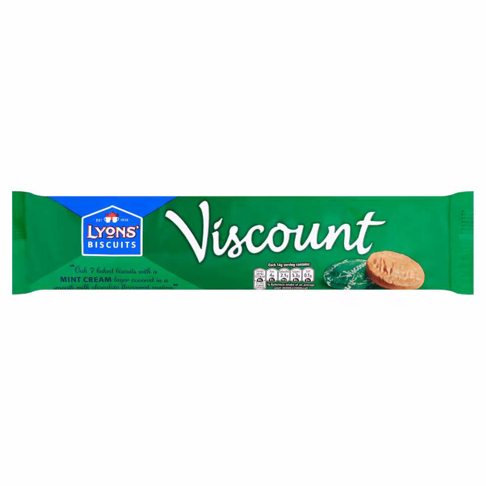 Lyons Biscuits Viscount Mint Creams 7 pack 98g