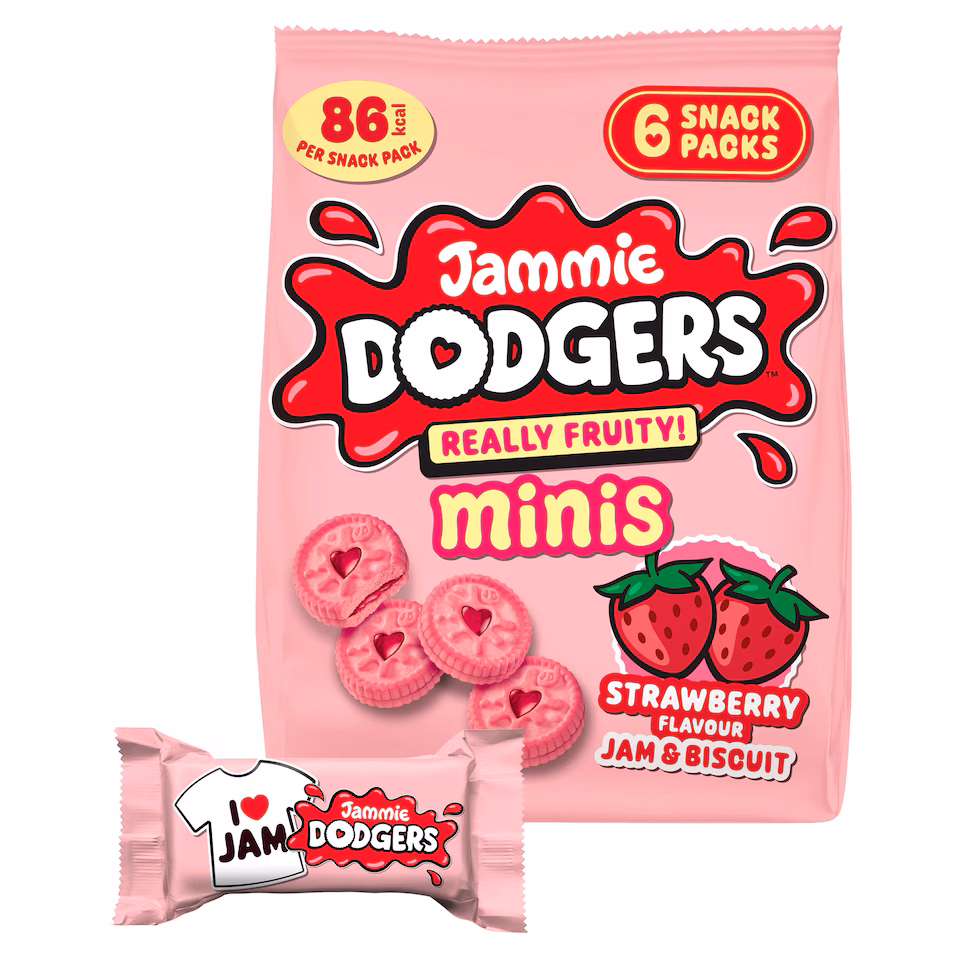 Jammie Dodgers Really Fruity Strawberry Mini's 6x20g