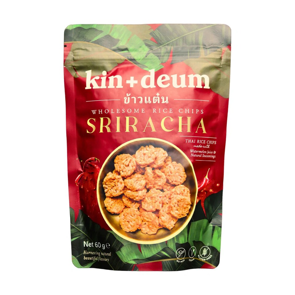Kin & Deum Sriracha Rice Chips 12 x 60g