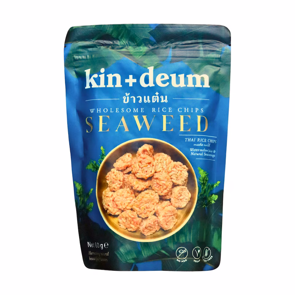 Kin & Deum Seaweed Rice Chips 12 x 60g