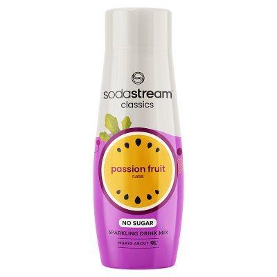 SodaStream Classics No Sugar Passion Fruit Sparkling Drink Mix, 440ml
