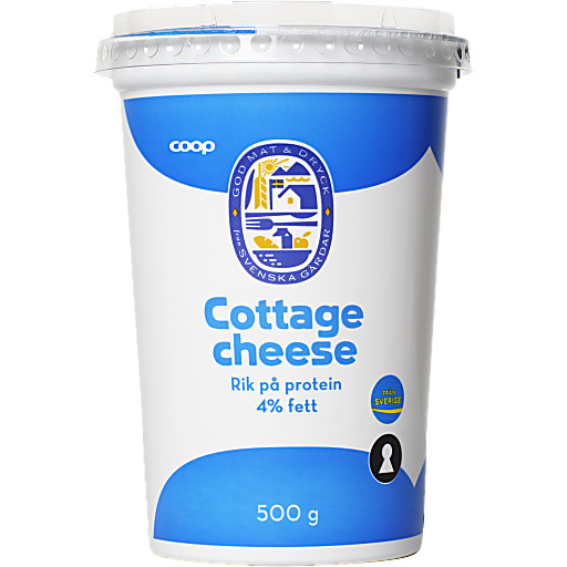 Cottage Cheese Naturell 4% 500g Coop