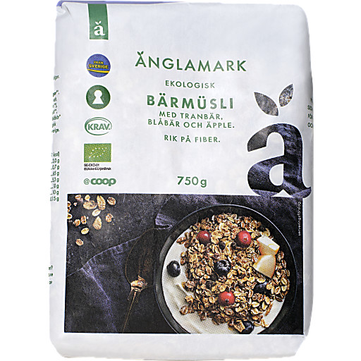 Müsli Med Bær Øko 750g Änglamark
