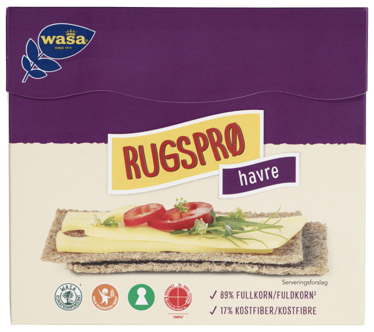 Rugsprø Havre 180g Wasa