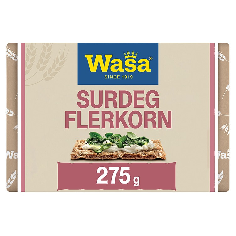 Knekkebrød Surdeig Flerkorn 275g Wasa