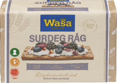 Wasa Knekkebrød Surdeg Råg 305g
