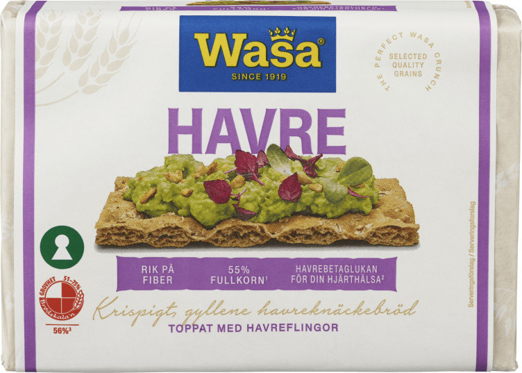 Havre Knekkebrød 300g Wasa