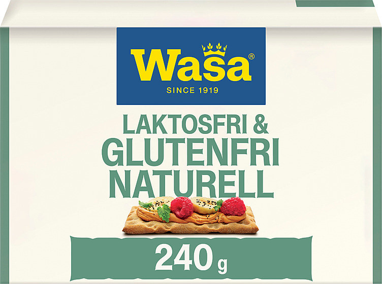 Knekkebrød Naturell Gl.Fri 240g Wasa