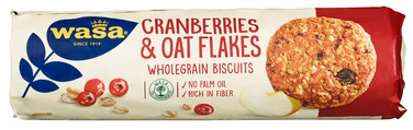 Kjeks Cranberries & Oat Flakes 250 g