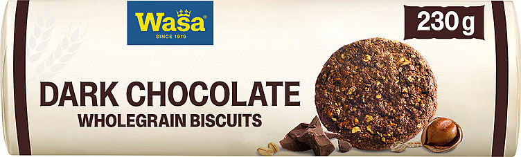 Wasa Fullkornskjeks Mørk Sjokolade 230g