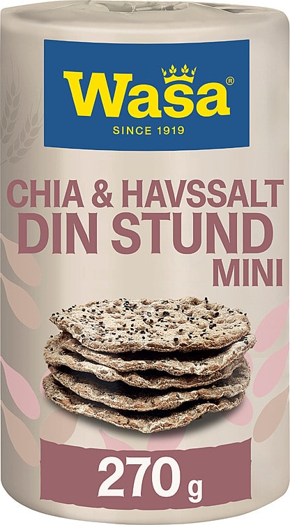 Knekkebrød Din Stund Chia&Havsalt 270g Wasa