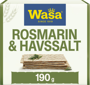 Wasa Rosmarin & Havssalt 190g
