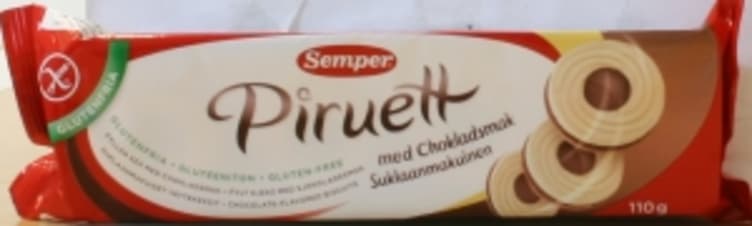 Piruett Kjeks Sjokolade glutenfri 110g Semper