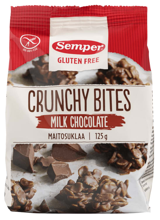 Crunchy Bites Milk Chocolate 125g Semper