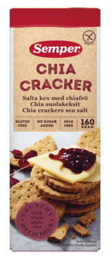 Chia Crackers Glutenfri Semper
