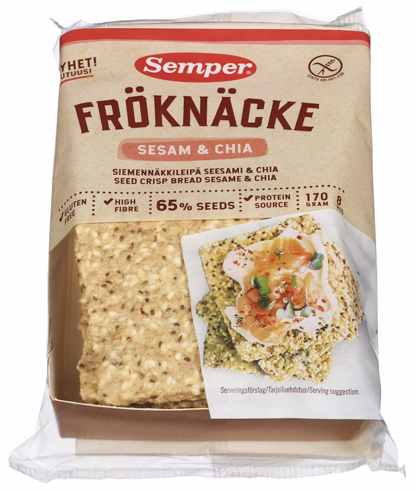 Semper Frøknekkebrød Med Sesam Og Chia 170 g