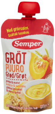 Semper Grøt med Gresskar og Gulrot 6 Mnd 120 g