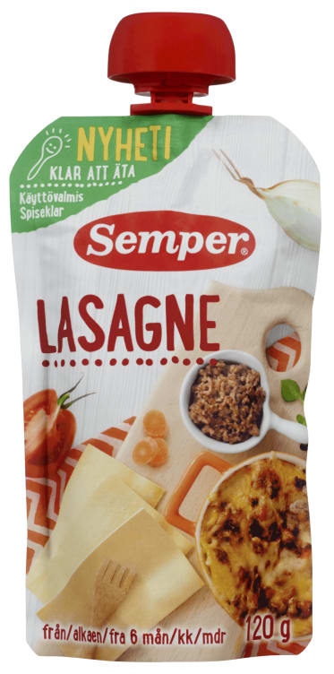 Lasagne 6mnd 120g Semper