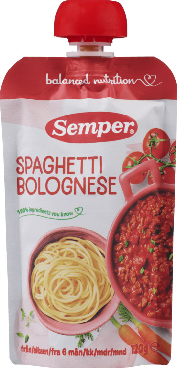 Spaghetti Bolognese 6mnd 120g