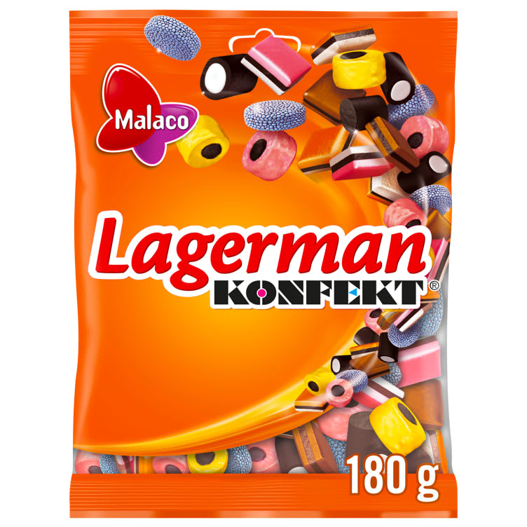 Lagerman Konfekt Lakris 180g Malaco