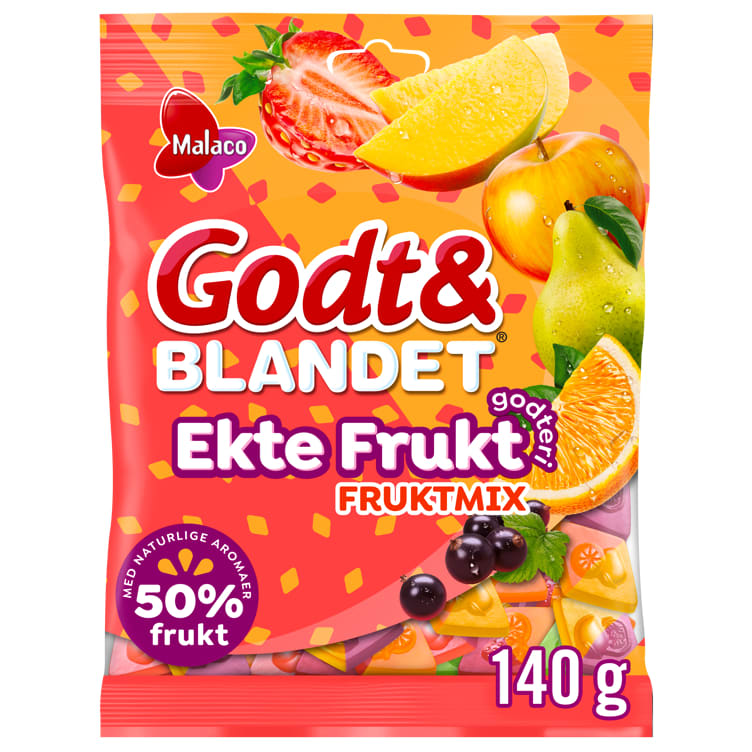 Godt&Blandet Fruktmix 140g Malaco