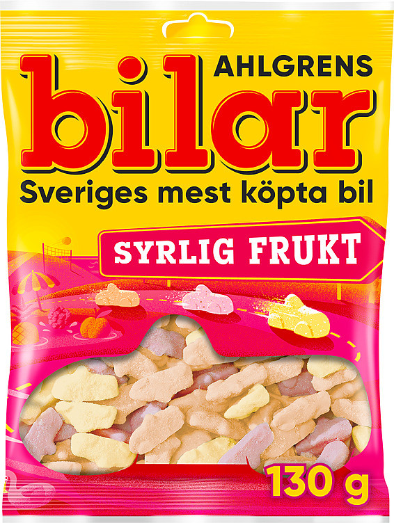 Ahlgrens Bilar Syrlig Frukt 130g