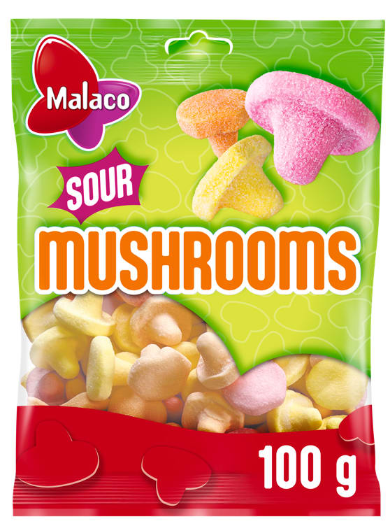 Sour Mushrooms 100g Malaco