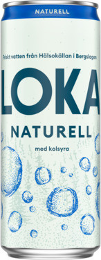 Loka Natural Sparkling Water 33cl Sleek Can