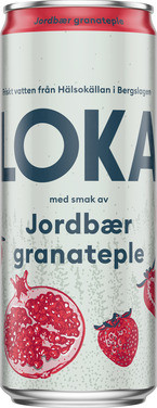 Loka Jordbær & Granateple 33cl Sleek Can