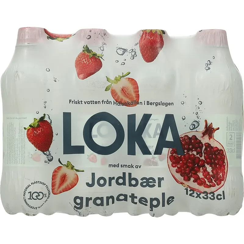 Loka 300 ml jordbær/granateple